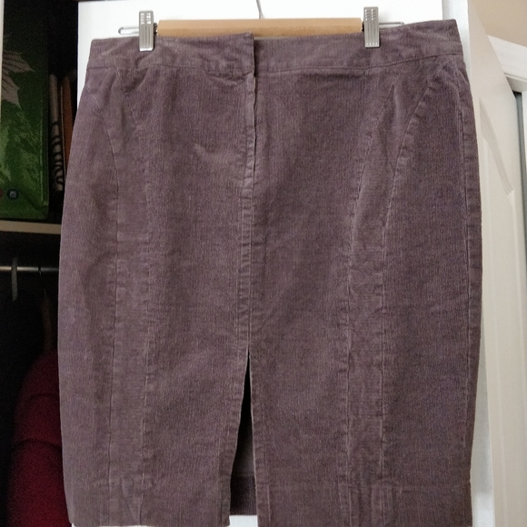 Grey Corduroy Club Monaco Pencil Skirt Size 10 - Picture 4 of 4
